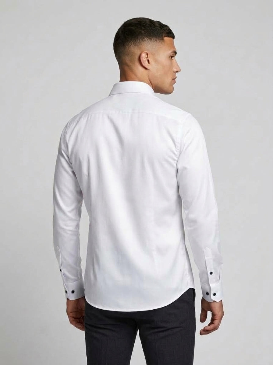Men’s Solid Satin-Finish Full Sleeve Shirt