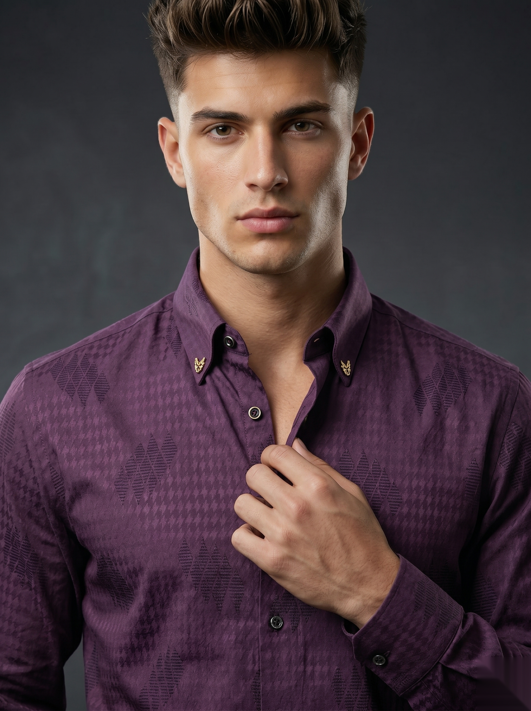 Snipes designer party-wear shirt with stylish pattern, long sleeves, and tailored fit, perfect for festive occasions.