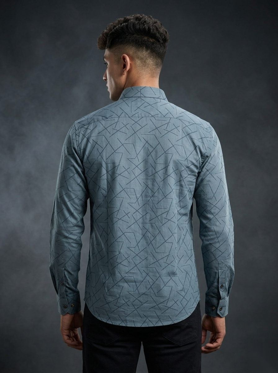 Snipes premium party-wear shirt with stylish pattern and tailored fit, displayed on a hanger against a neutral background.