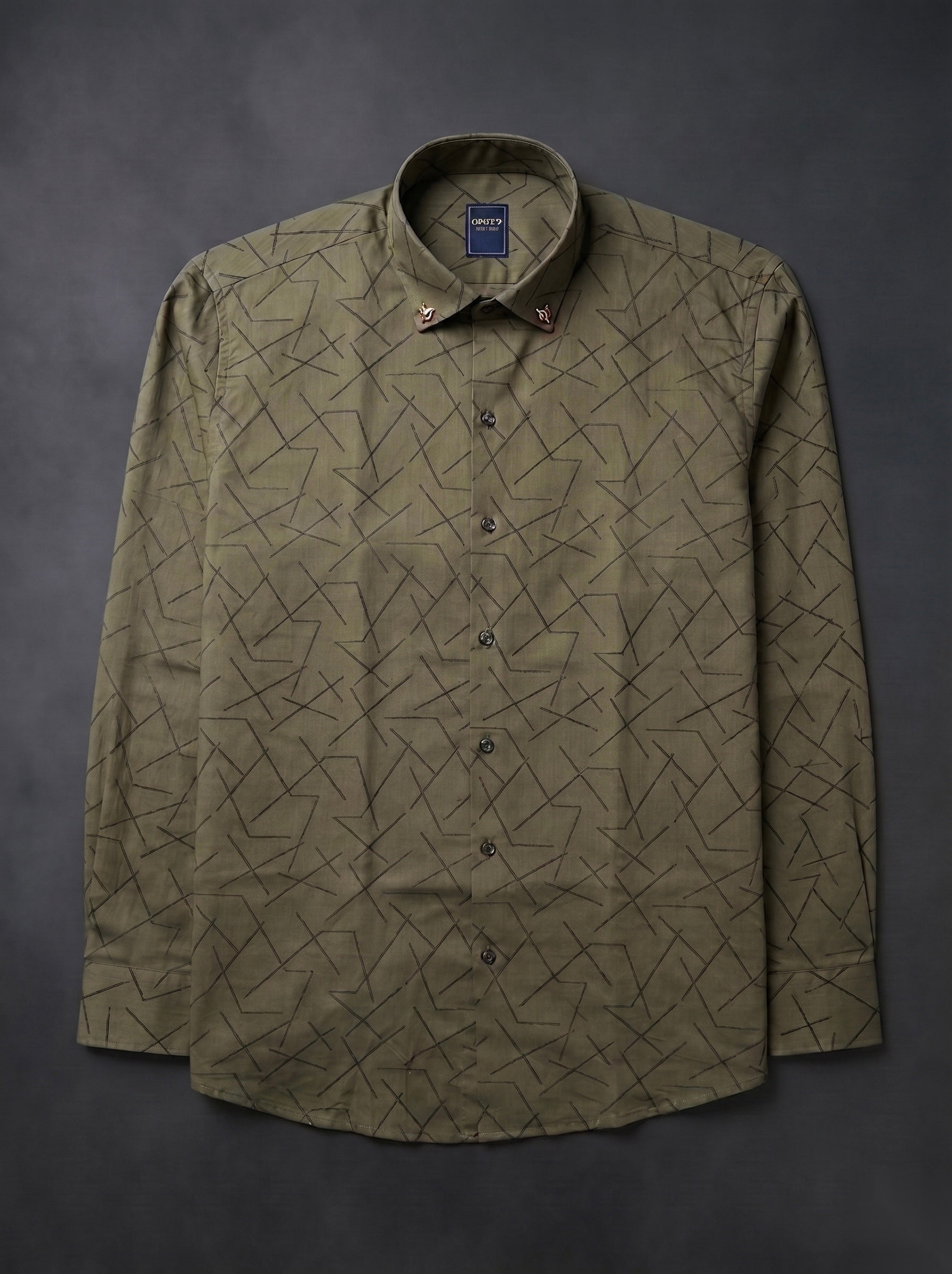 Snipes premium party-wear shirt displayed in vibrant fabric with a classic collar and button front, suitable for festive occasions.