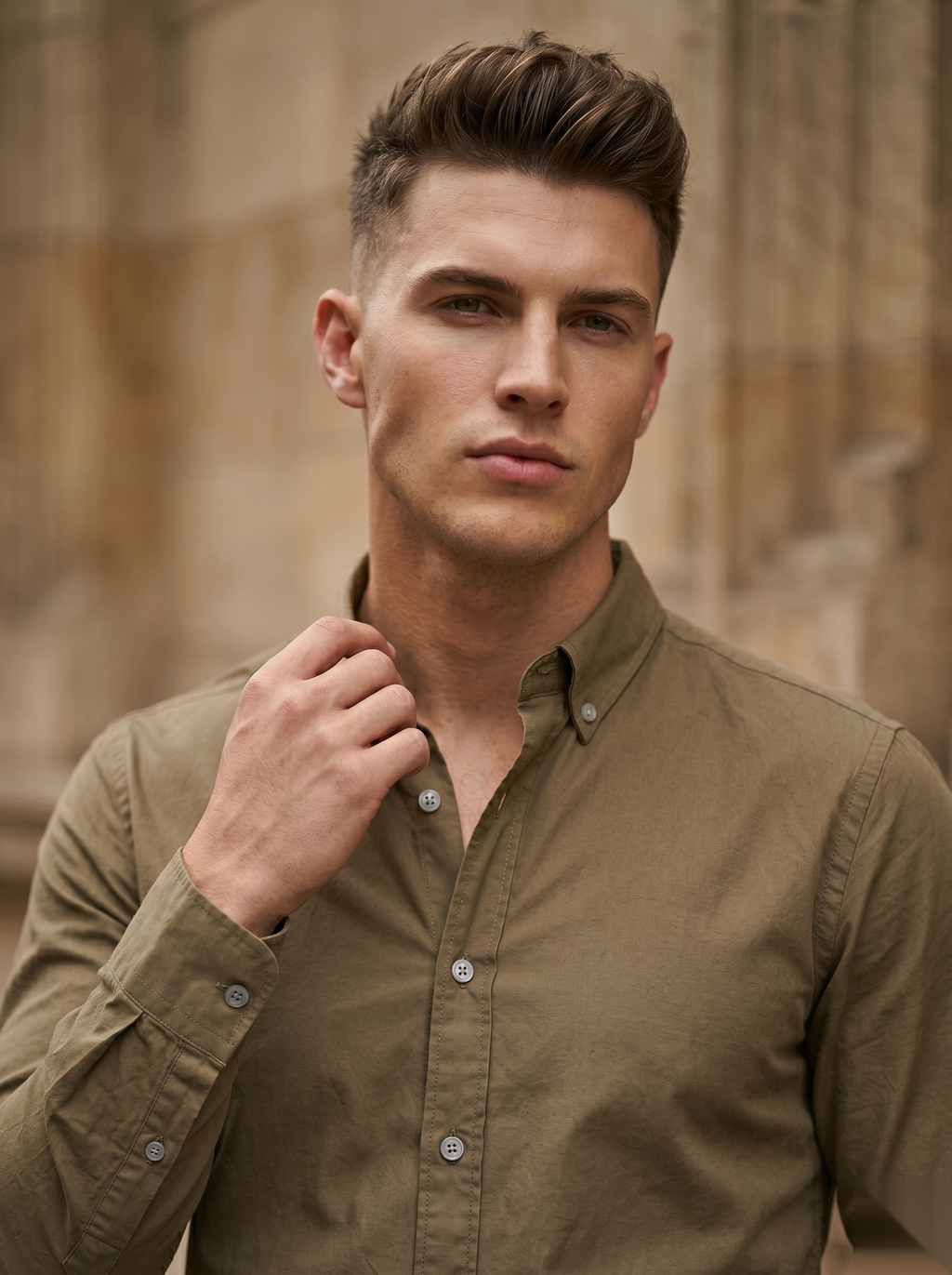 Snipes men's Oxford shirt with classic button-down design, featuring a crisp white fabric and tailored fit.