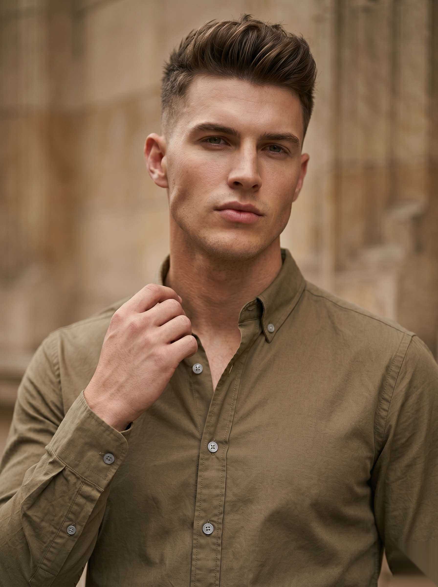 Snipes men's Oxford shirt with classic button-down design, featuring a crisp white fabric and tailored fit.