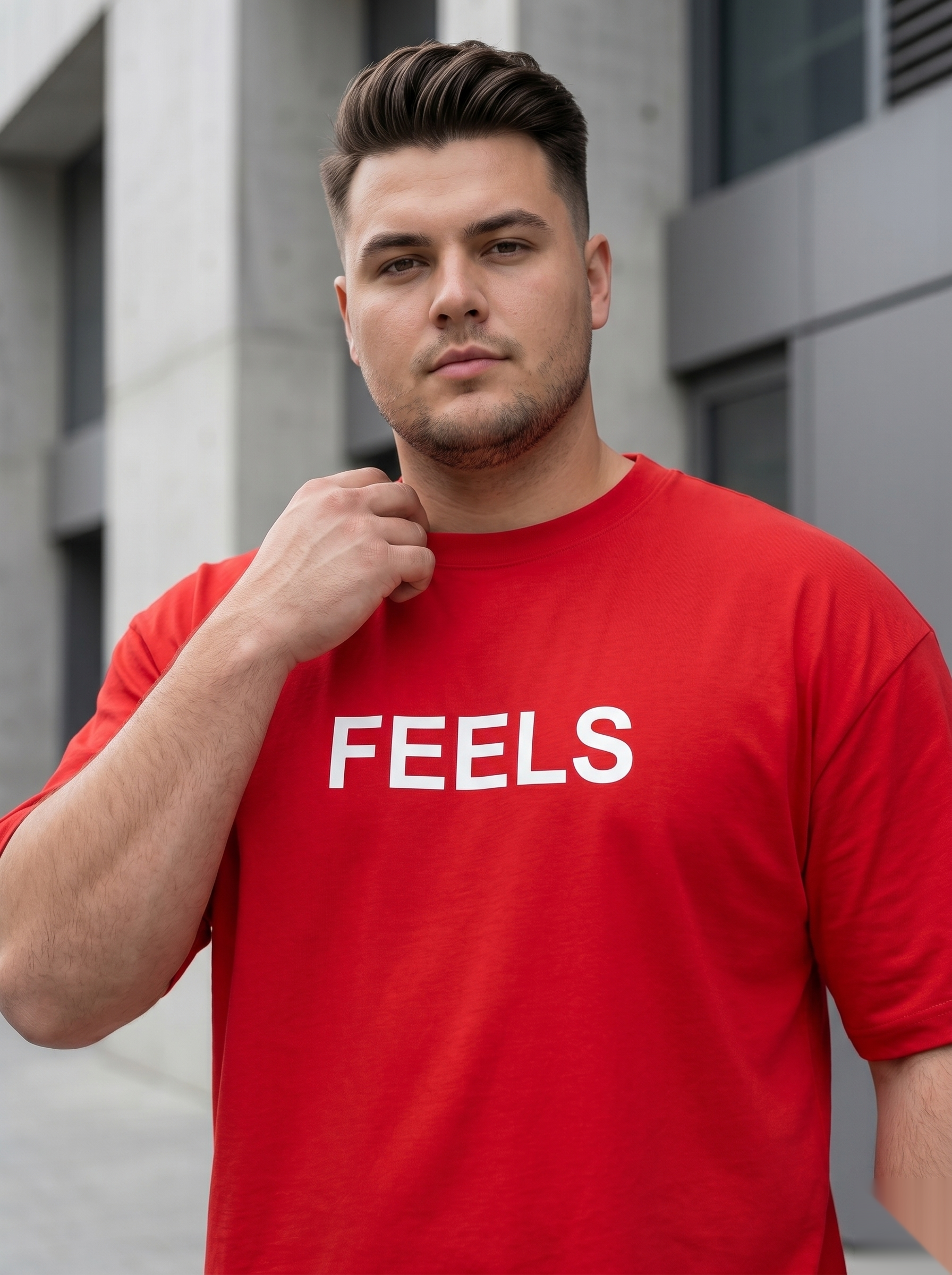 Oversized Snipes T-shirt with bold backprint, large fit, casual style, front view showing the graphic design on the back.