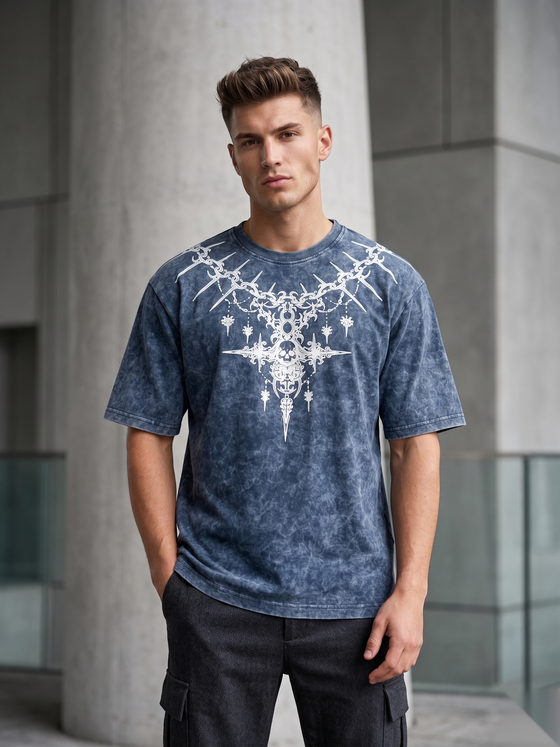 Oversized Acid Wash Graphic T-Shirt