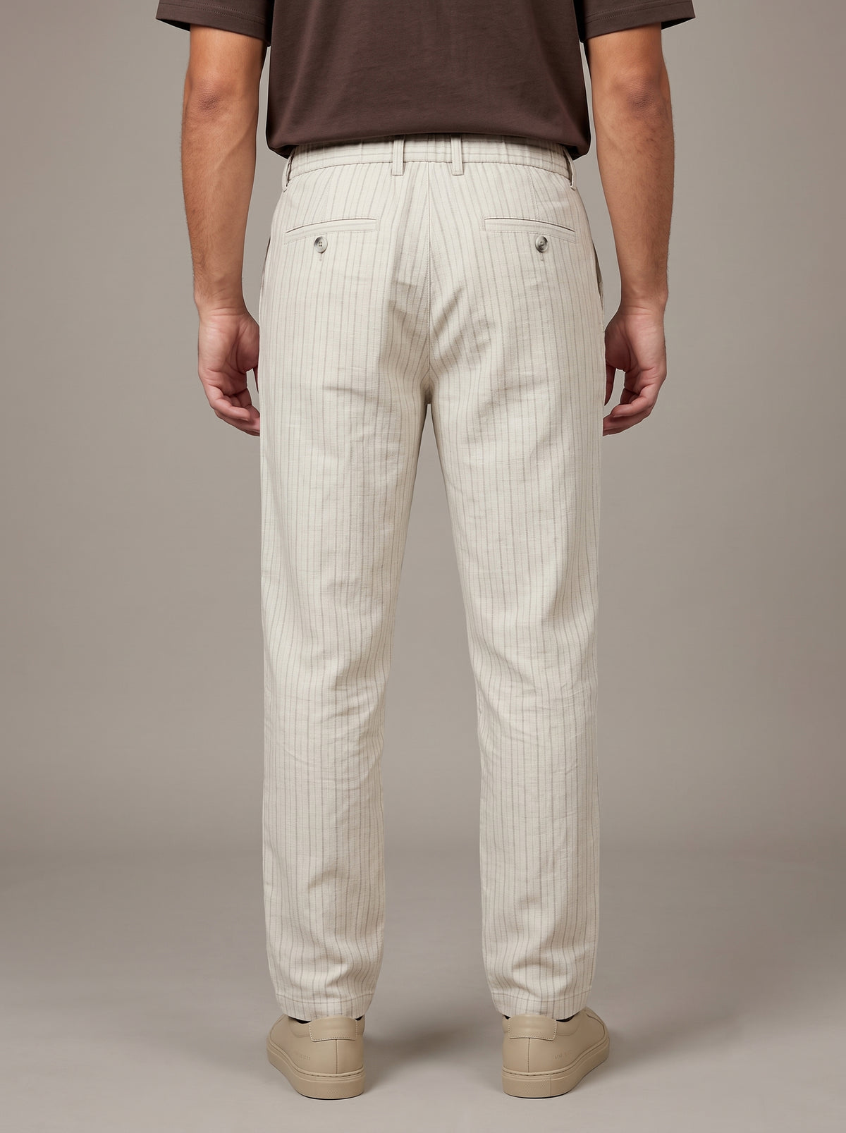 Men’s Loose Fit Pinstripe Trousers