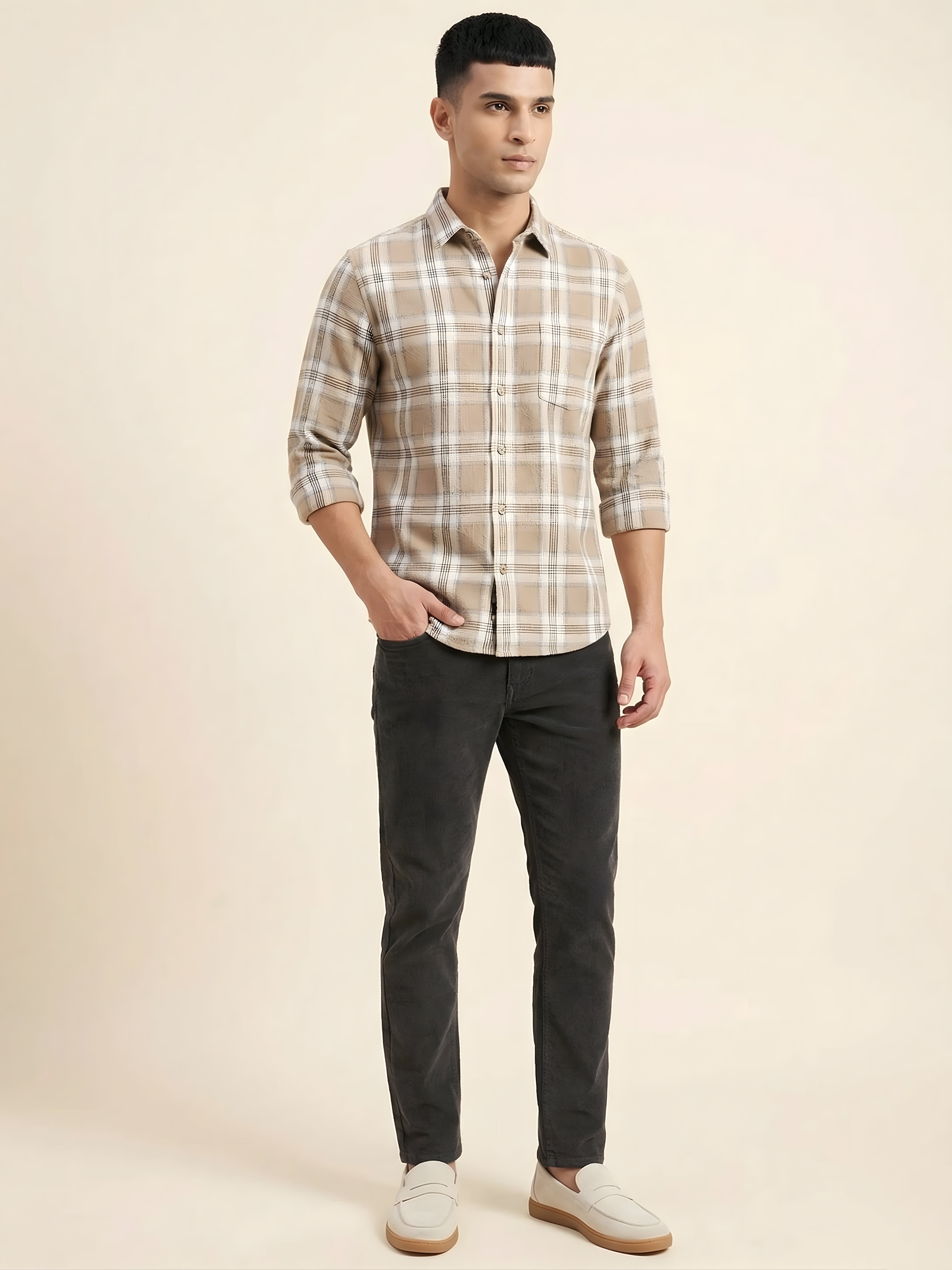 Snipes premium checked shirt with a classic pattern, featuring a button-up design and collar, perfect for casual or semi-formal wear.