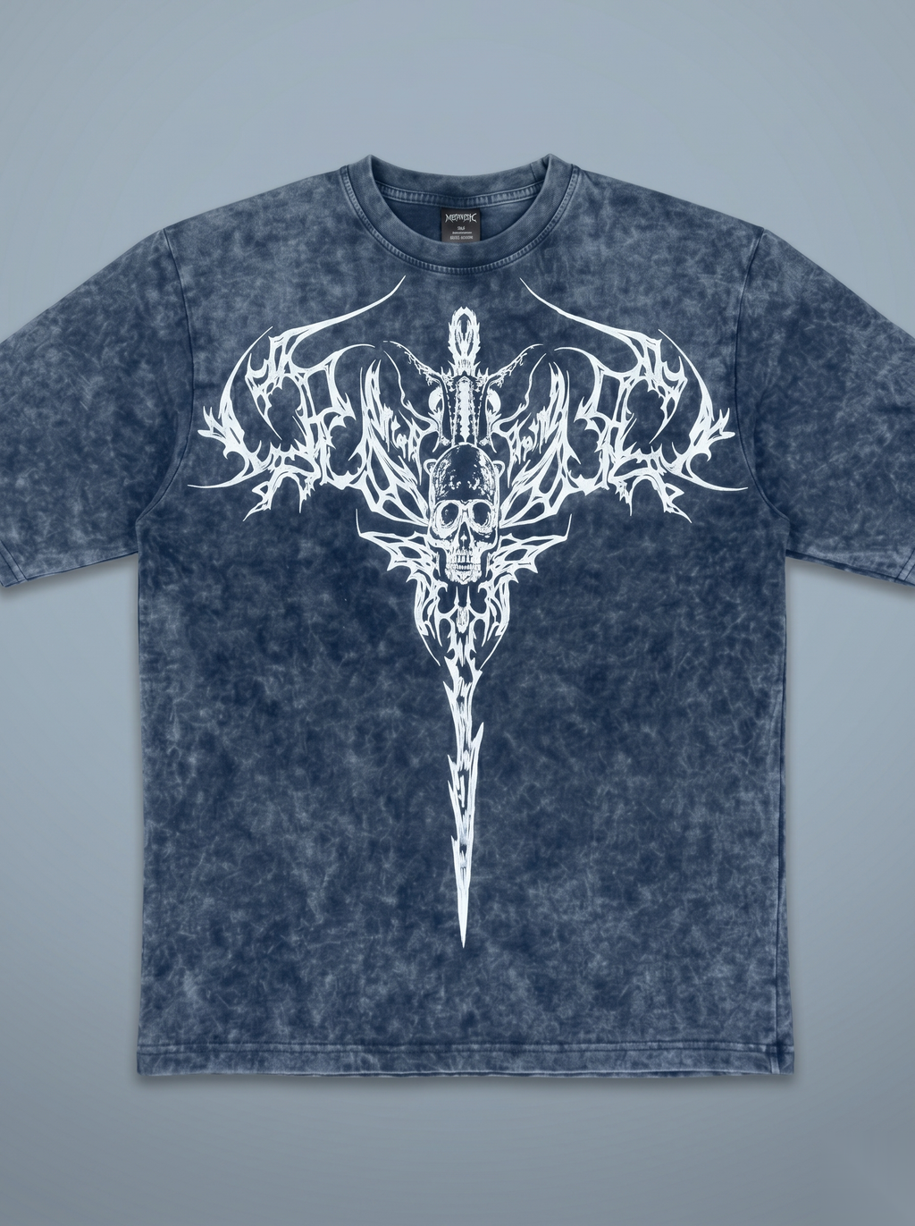 Snipes oversized acid wash graphic T-shirt featuring bold print and relaxed fit, casual streetwear style.