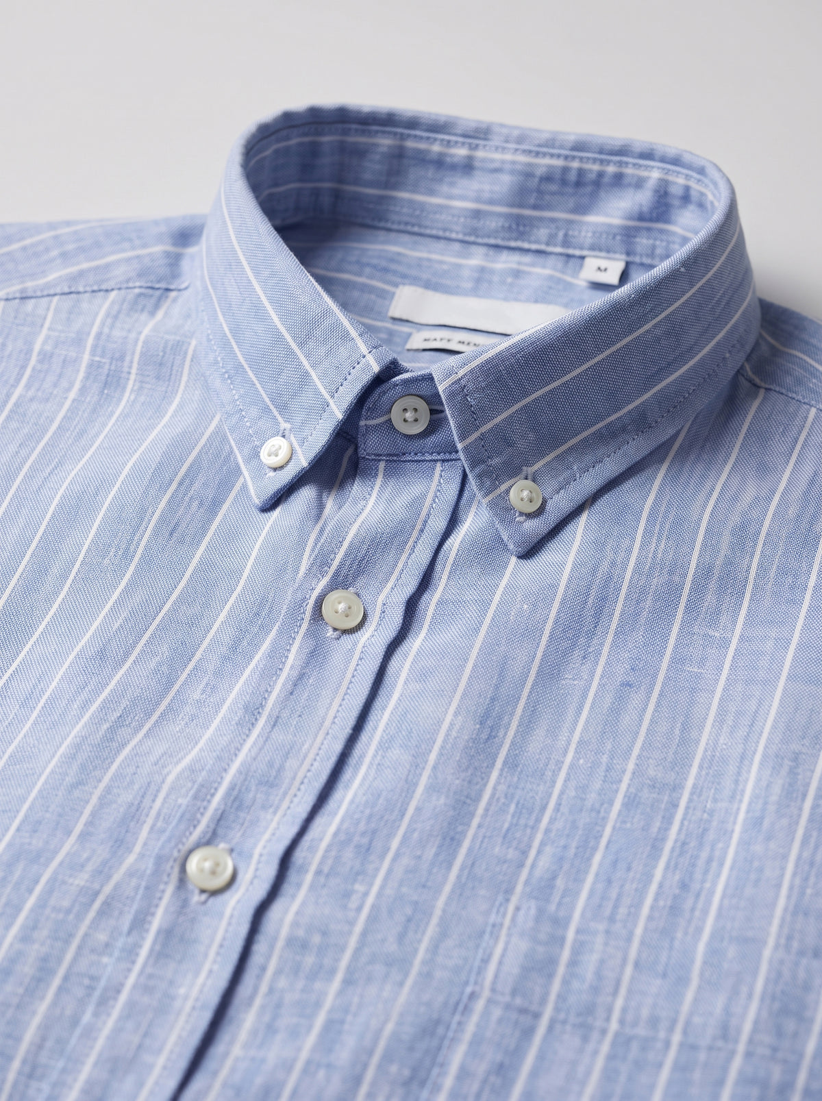 Men’s Linen Vertical-Striped Full-Sleeve Shirt