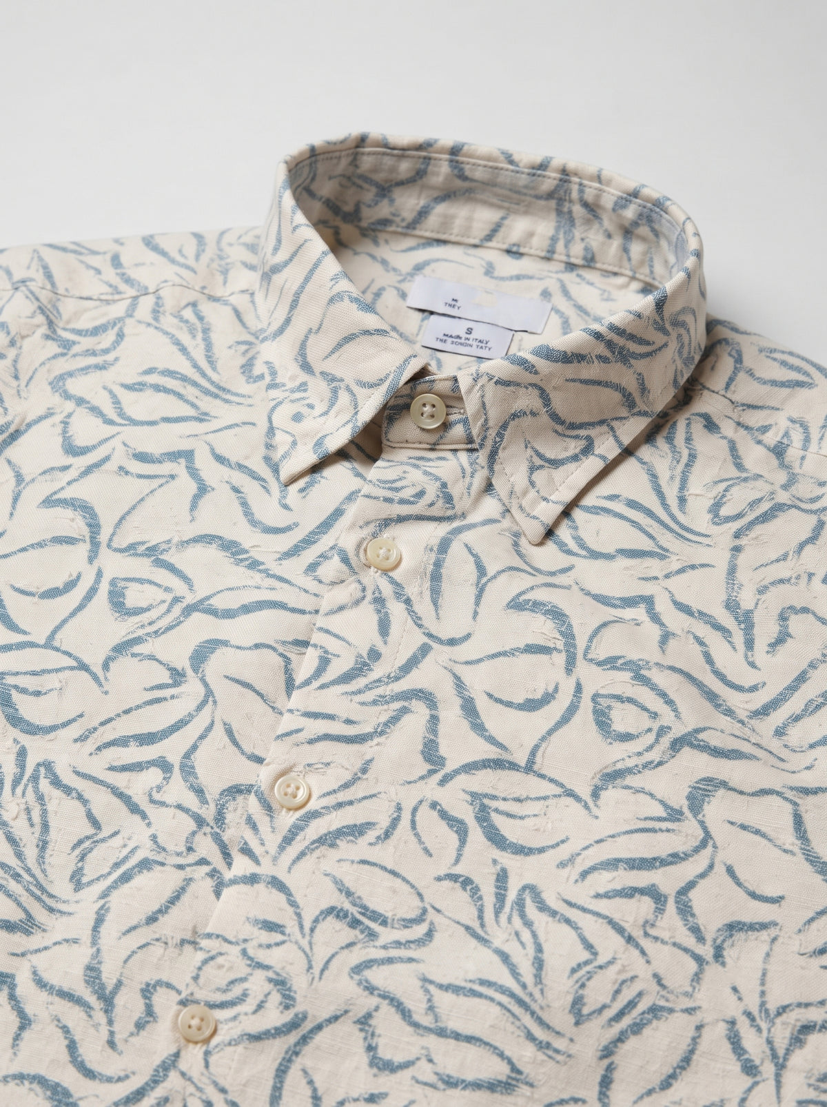 Men’s Abstract Botanical Print Full Sleeve Shirt