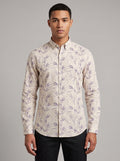 Men’s Floral Line Print Full Sleeve Shirt