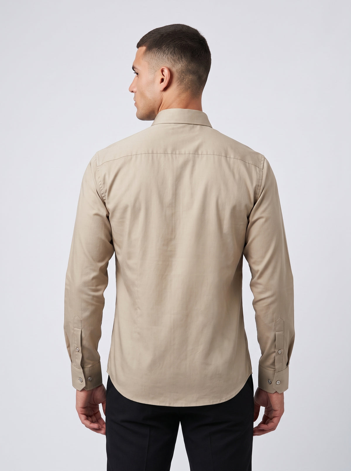 Men’s Floral Butterfly Print Stone Work Shirt