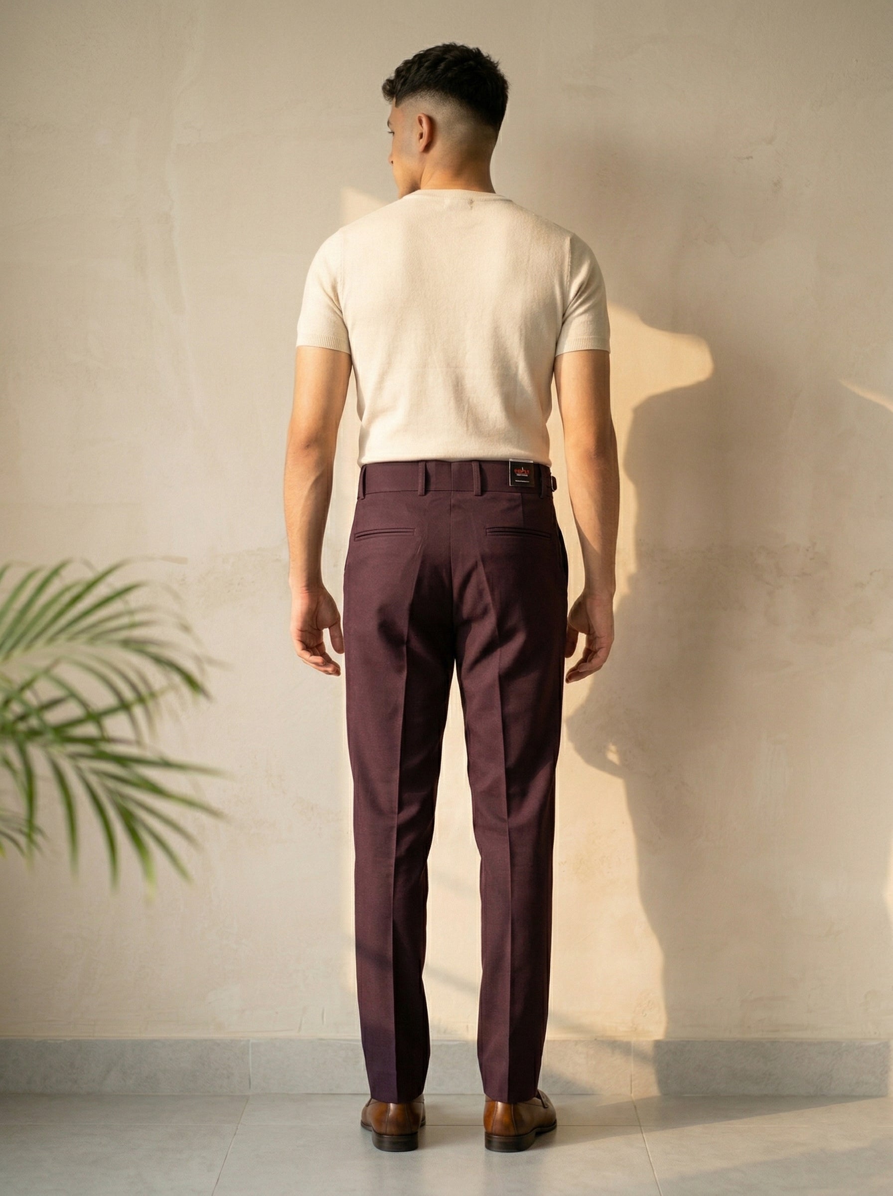 Snipes Gurkha formal pant in neutral fabric, tailored fit with front pleats and belt loops, suitable for office or formal wear.