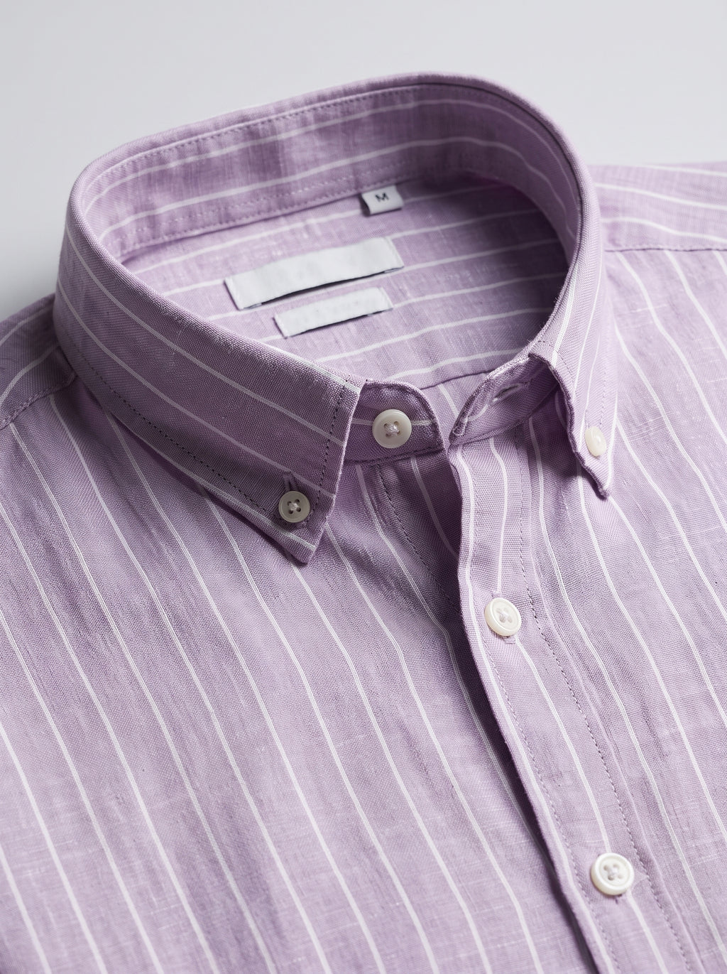 Men’s Linen Vertical-Striped Full-Sleeve Shirt