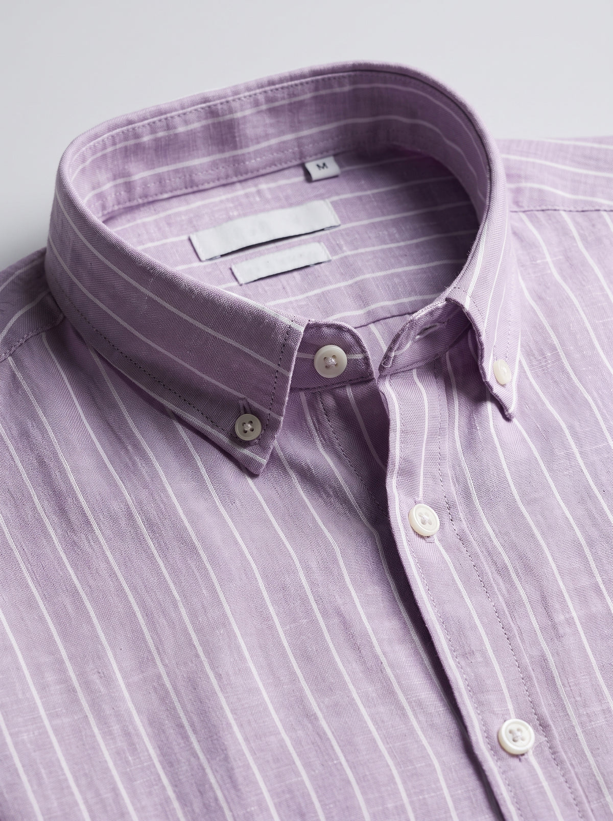 Men’s Linen Vertical-Striped Full-Sleeve Shirt