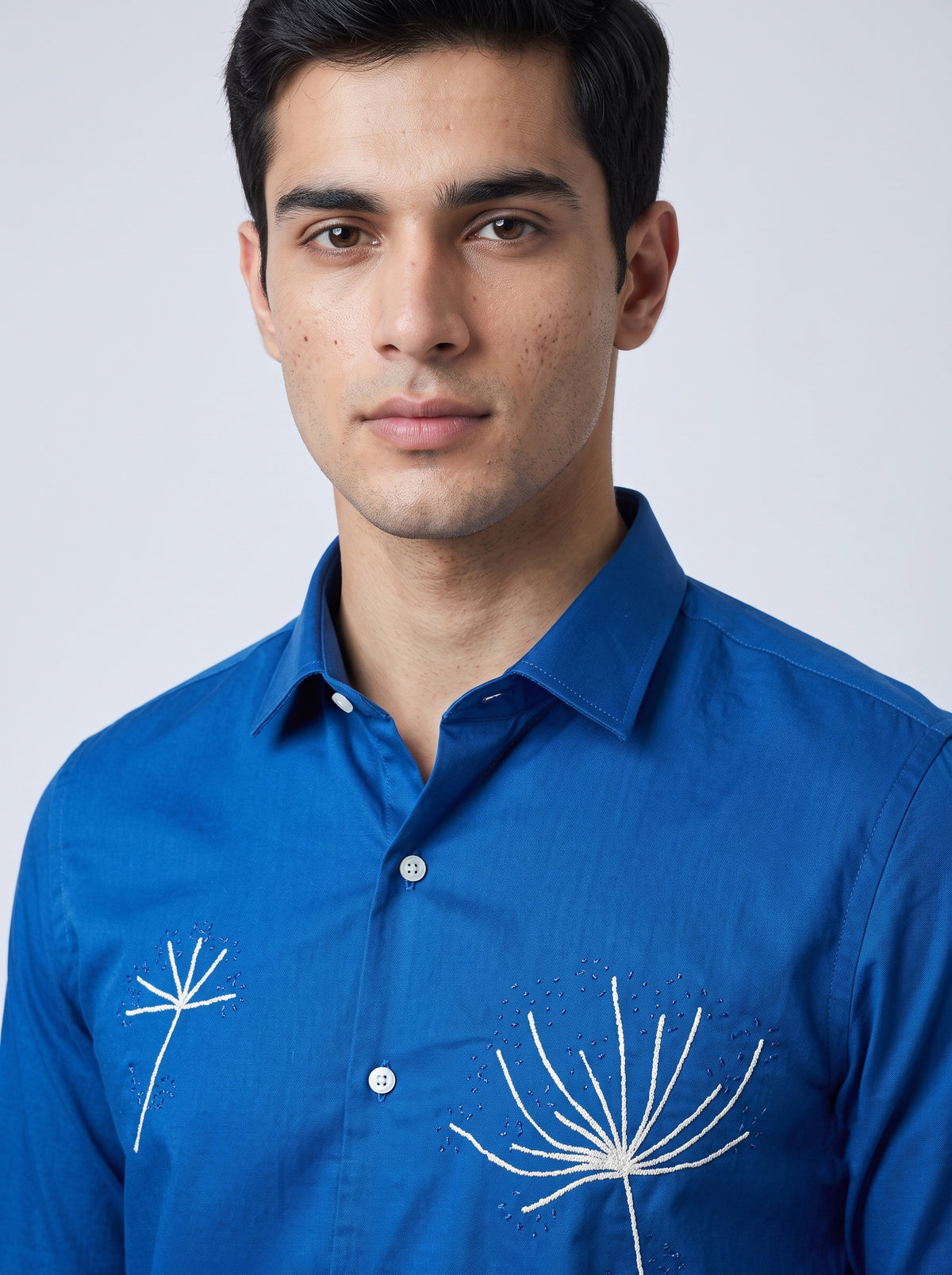 Men’s Floral Embroidered Shirt