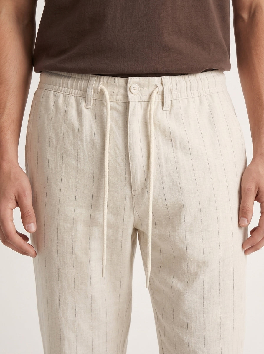 Men’s Loose Fit Pinstripe Trousers