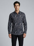 Men’s Satin Printed Floral Full-Sleeve Shirt