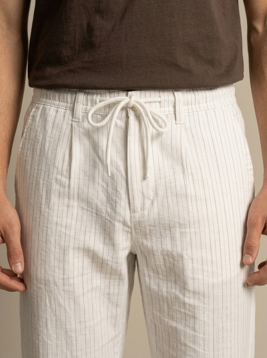 Men’s Loose Fit Pinstripe Trousers