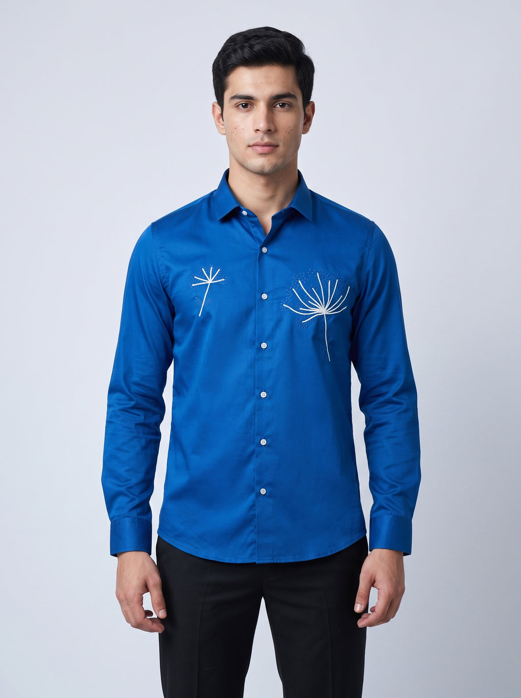 Men’s Floral Embroidered Shirt