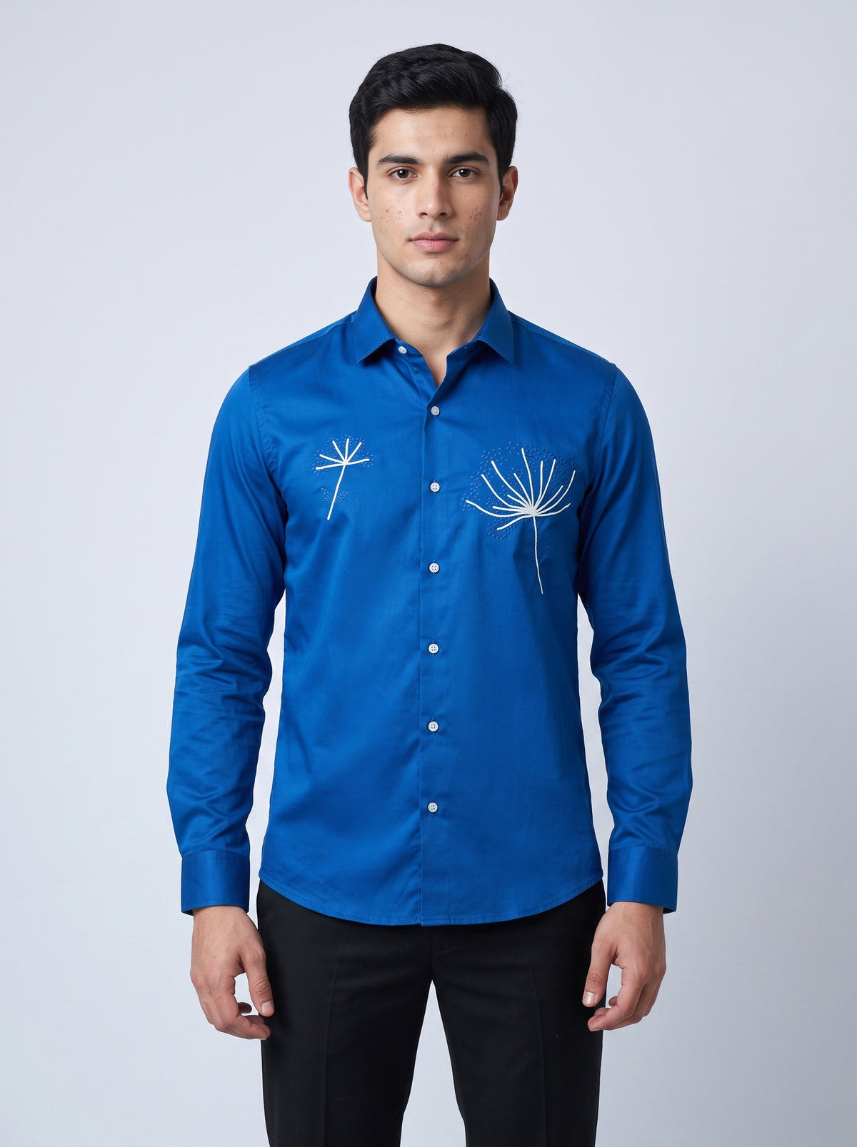 Men’s Floral Embroidered Shirt