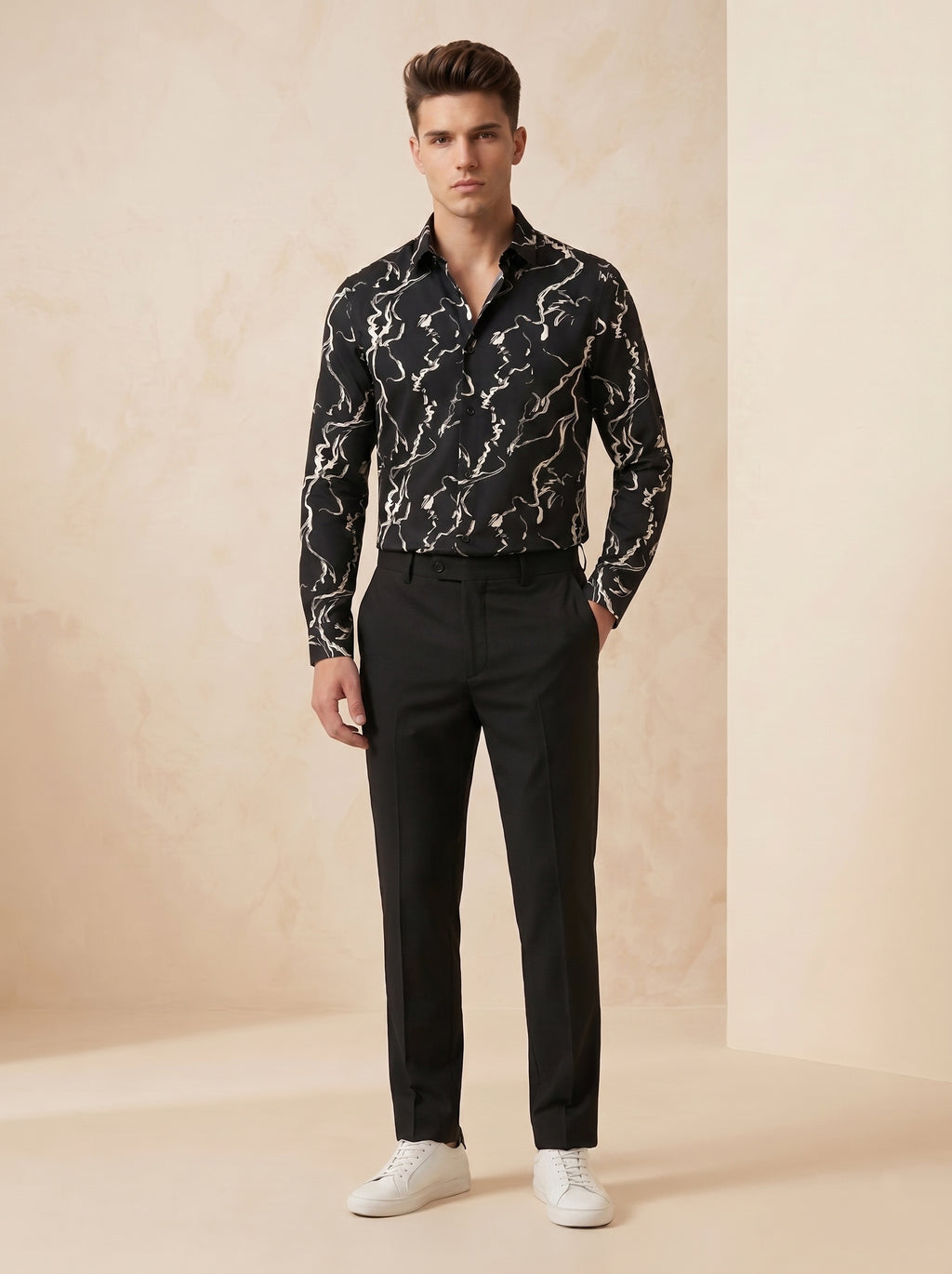 Snipes printed shirt featuring a vibrant, colorful design, displayed on a hanger with a casual fit and soft fabric texture.