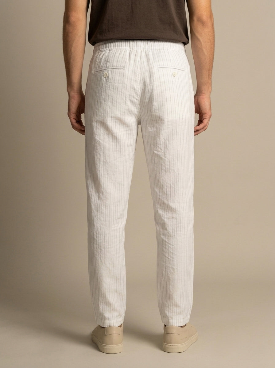 Men’s Loose Fit Pinstripe Trousers