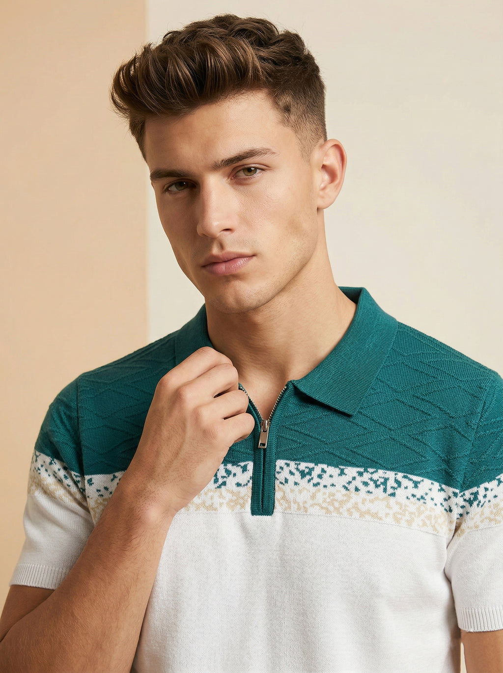 Old Money T-Shirt by Snipes featuring a classic design, made from soft fabric, displayed on a hanger against a plain background.