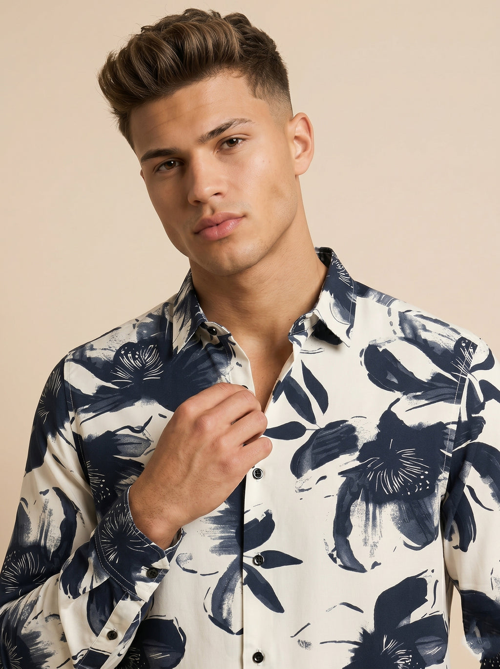 Snipes printed shirt featuring bold graphic design, long sleeves, and a relaxed fit, displayed on a mannequin.