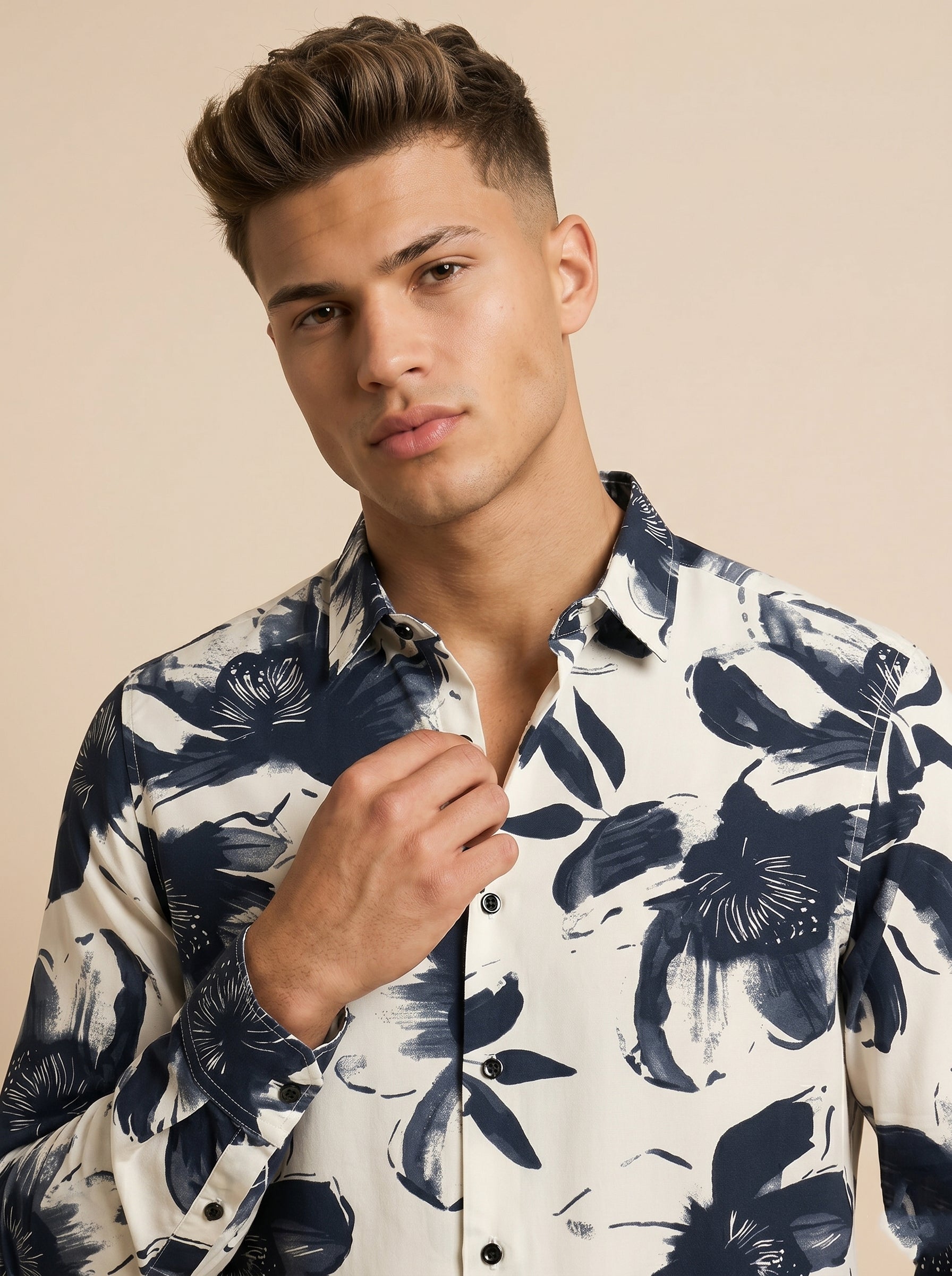 Snipes printed shirt featuring bold graphic design, long sleeves, and a relaxed fit, displayed on a mannequin.