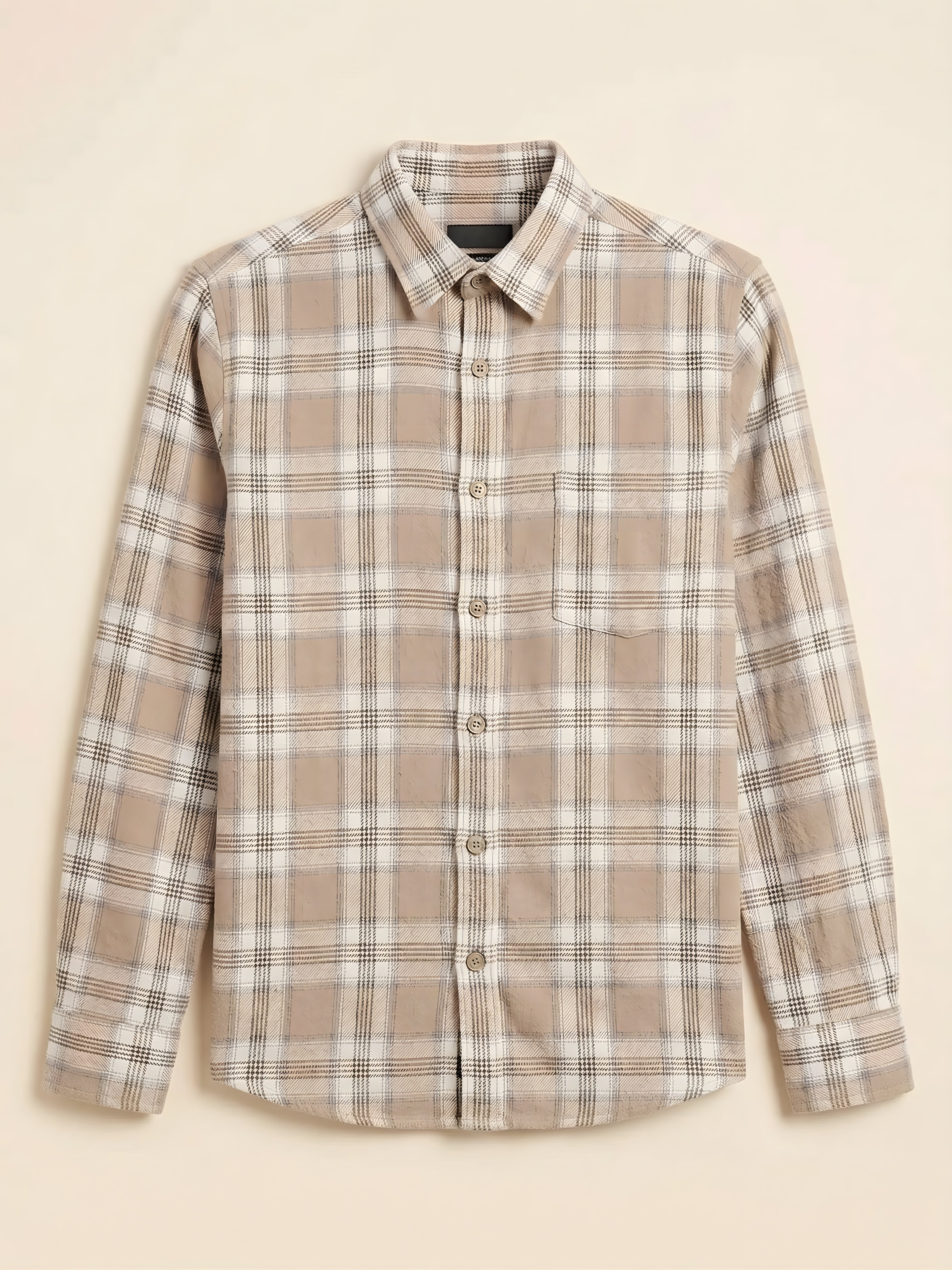 Snipes premium checked shirt with a classic pattern, button-up front, and collar, displayed on a hanger.
