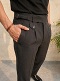 Snipes Gurkha formal pant in neutral fabric, tailored fit with front pleats and side pockets, perfect for business or formal occasions.