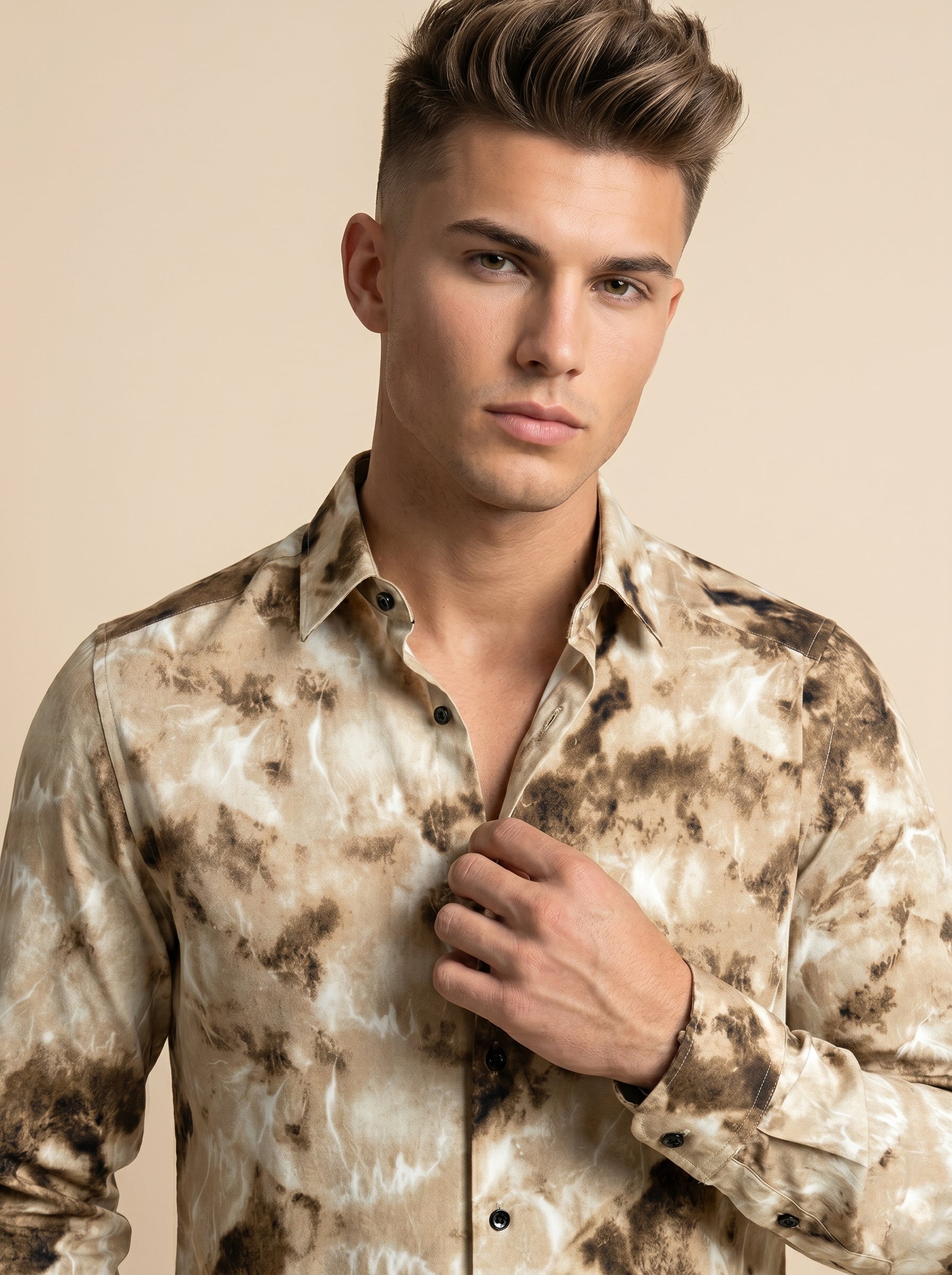 Snipes printed shirt featuring bold graphic design, long sleeves, and a comfortable fit, displayed on a hanger.
