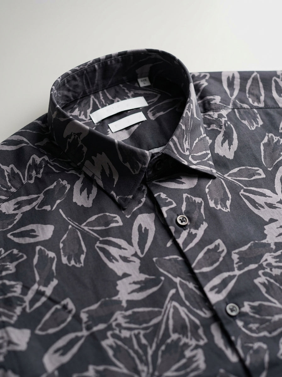 Men’s Satin Printed Floral Full-Sleeve Shirt