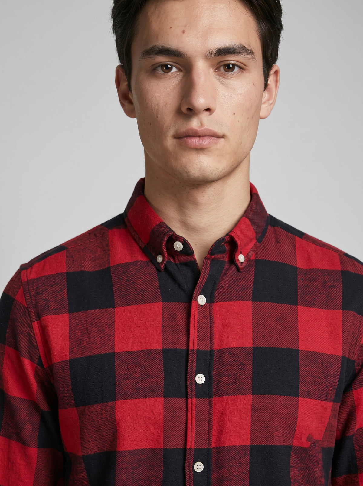 Men’s Red & Black Buffalo Check Full Sleeve Shirt