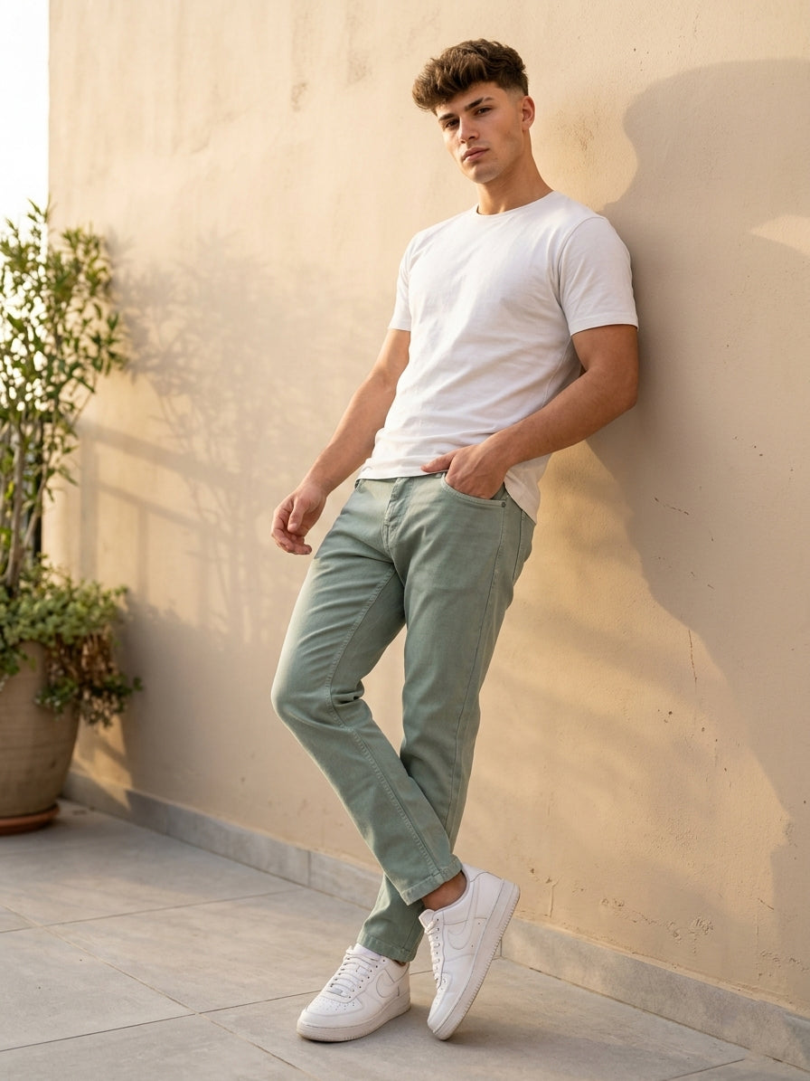 Snipes mom fit denim jeans, classic blue color, high-waisted style, with visible stitching and five-pocket design.