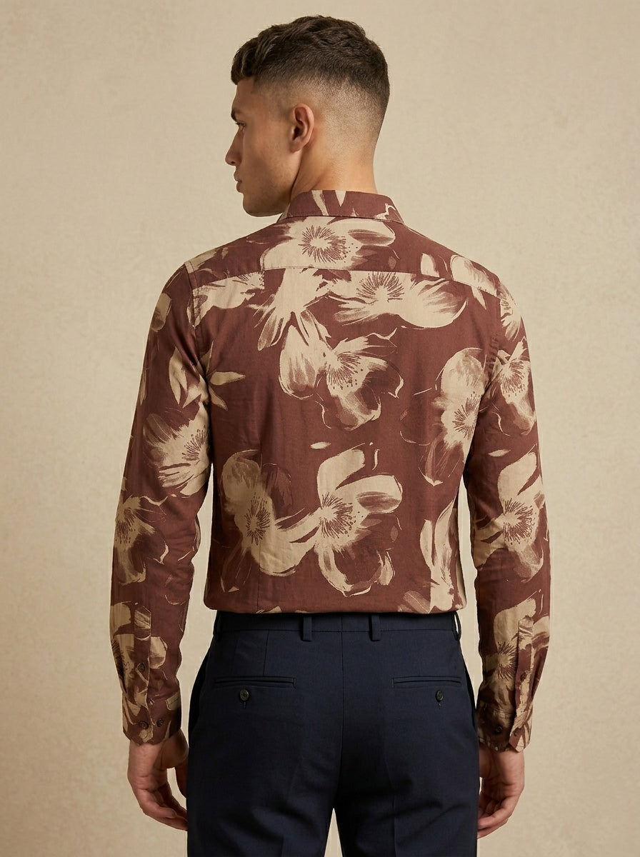 Snipes printed shirt featuring bold graphic design, long sleeves, and a casual fit, showcased on a plain background.