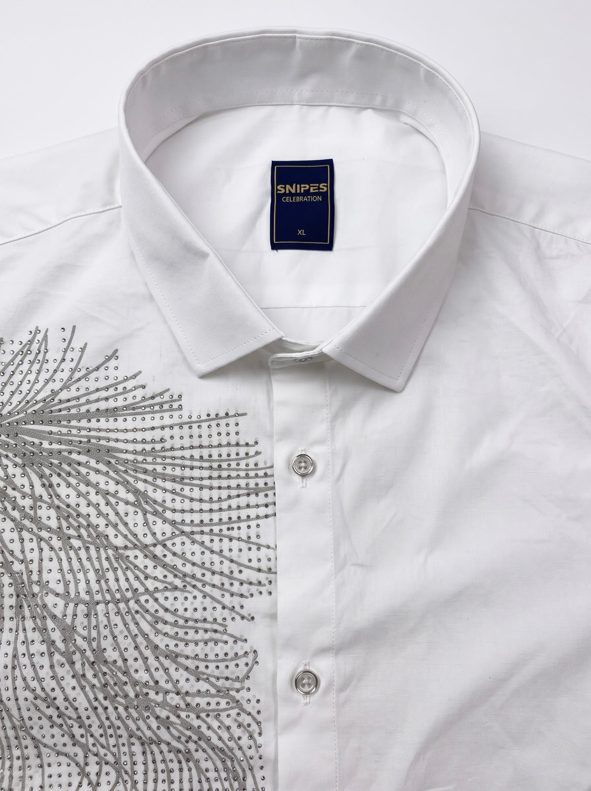 Men’s Embellished Feather Print Party Wear Shirt - Snipes