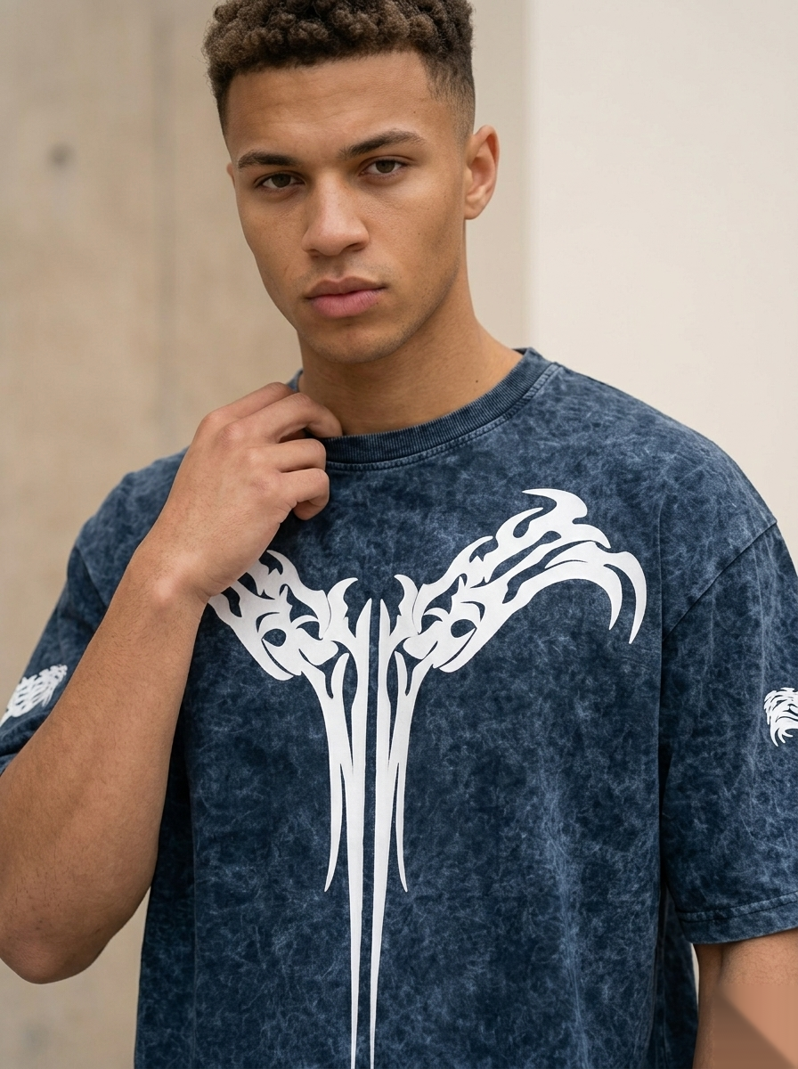 Oversized Acid Wash Graphic T-Shirt