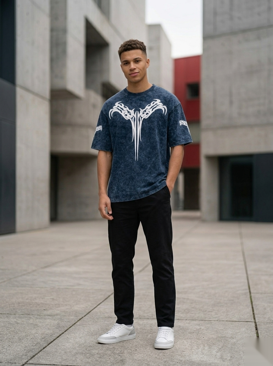 Oversized Acid Wash Graphic T-Shirt
