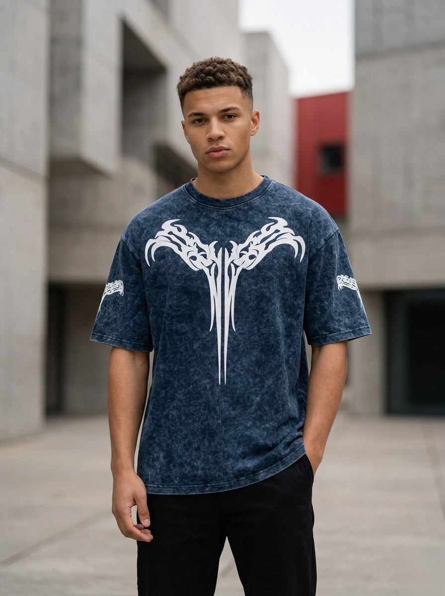 Oversized Acid Wash Graphic T-Shirt