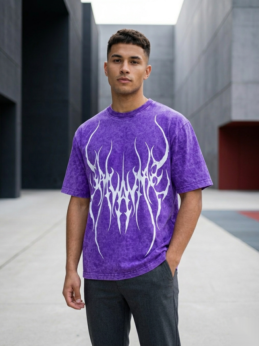 Oversized Acid Wash Graphic T-Shirt