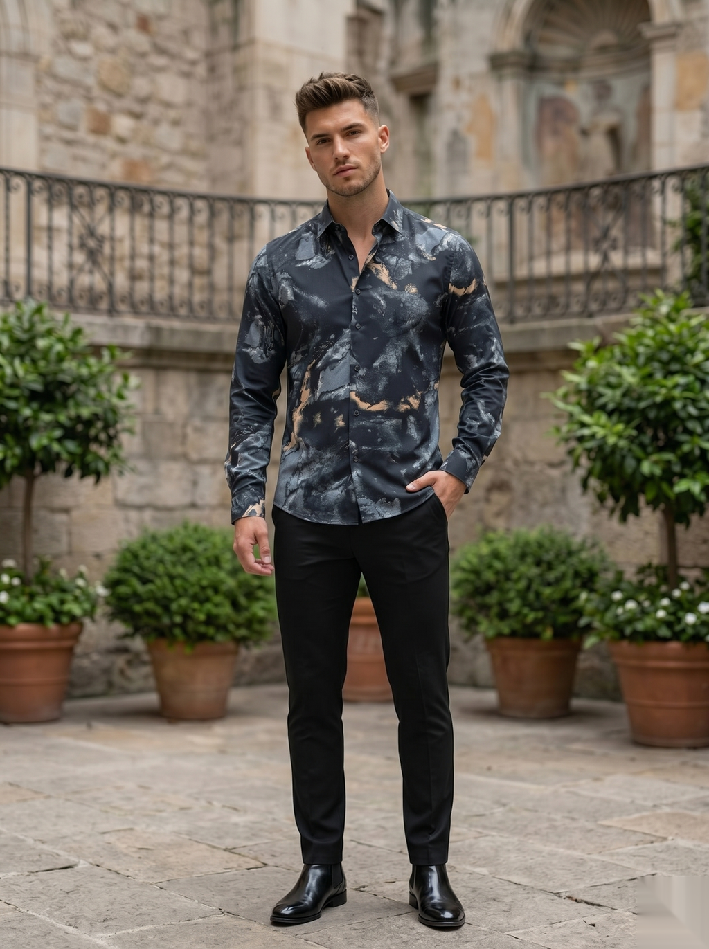 Viscose Printed Shirt - B&G