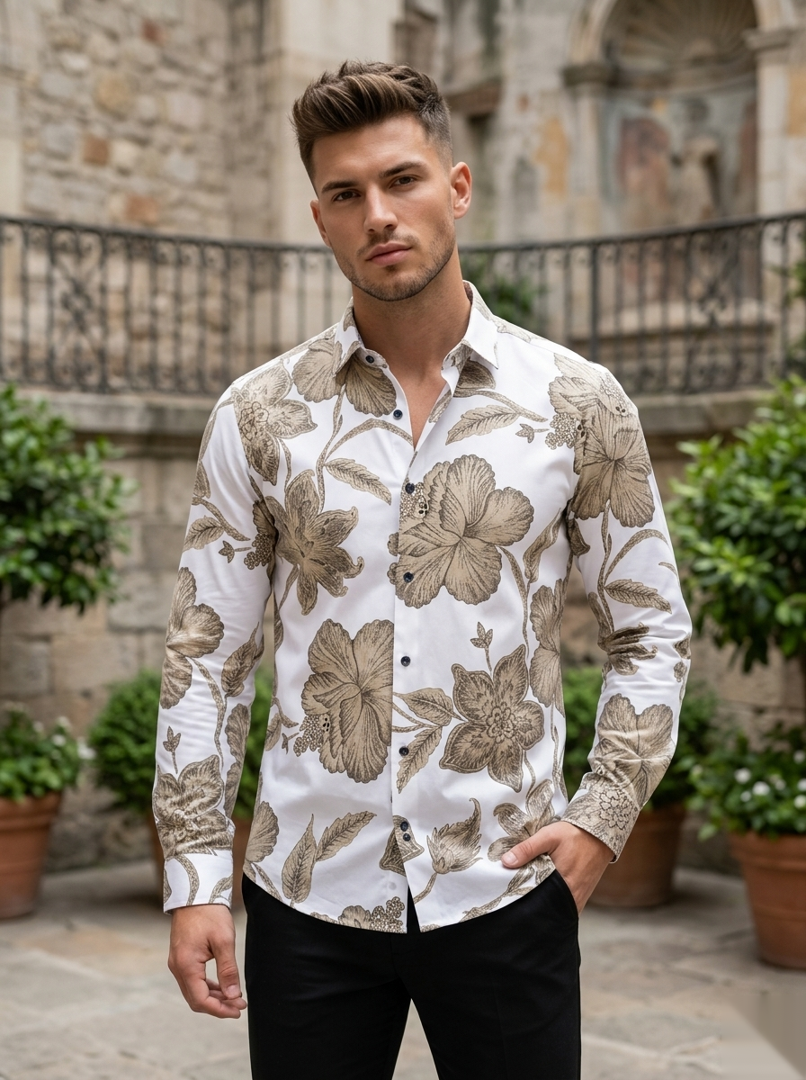 Viscose Printed Shirt - W&B