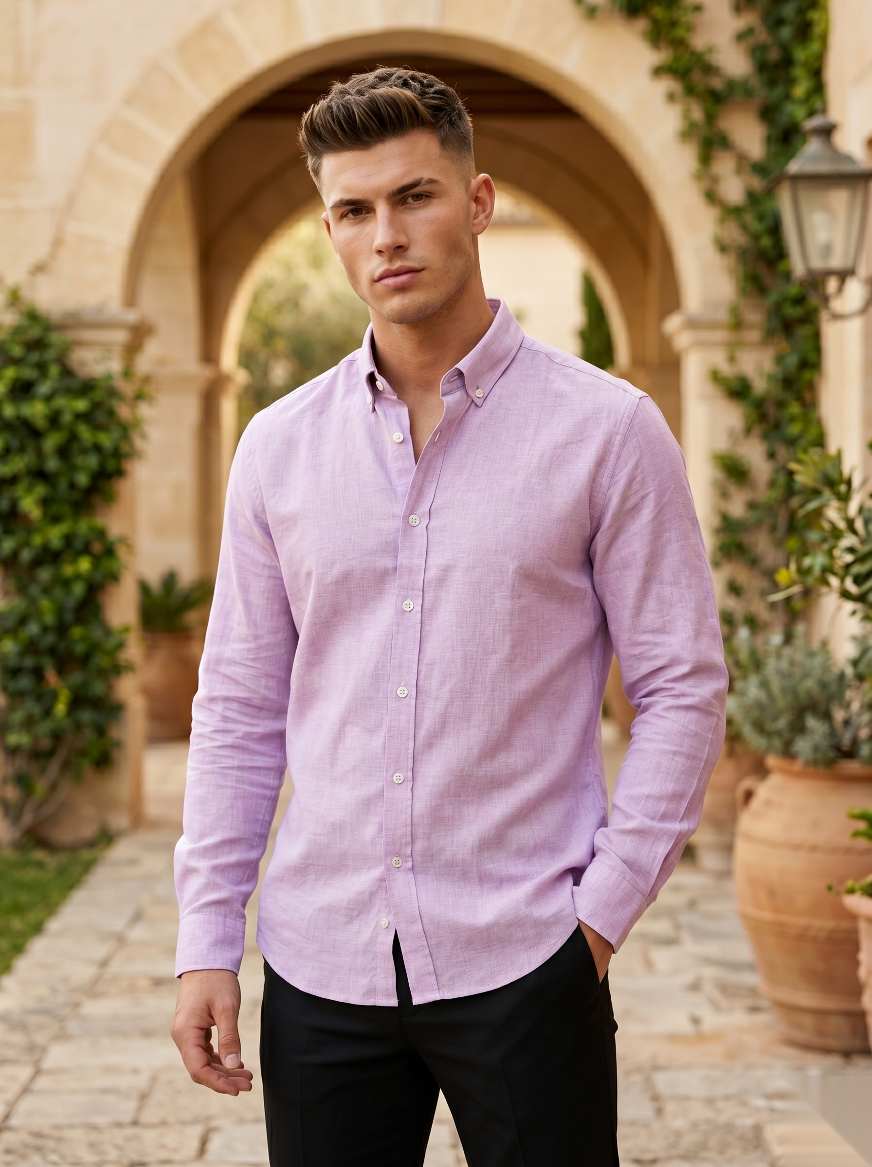 Linen-Blend Shirts