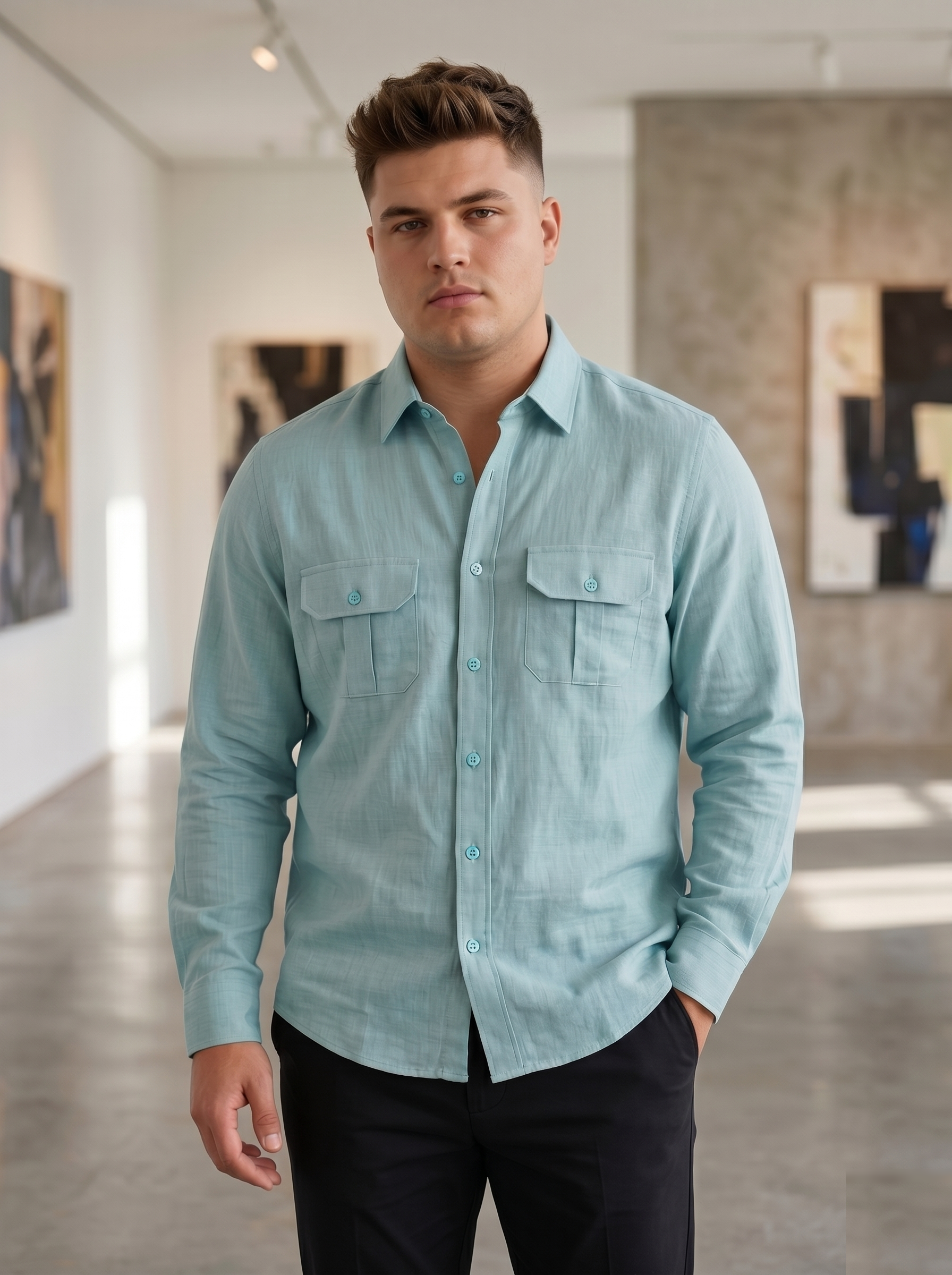 Double Fabric Shirts - Big Size