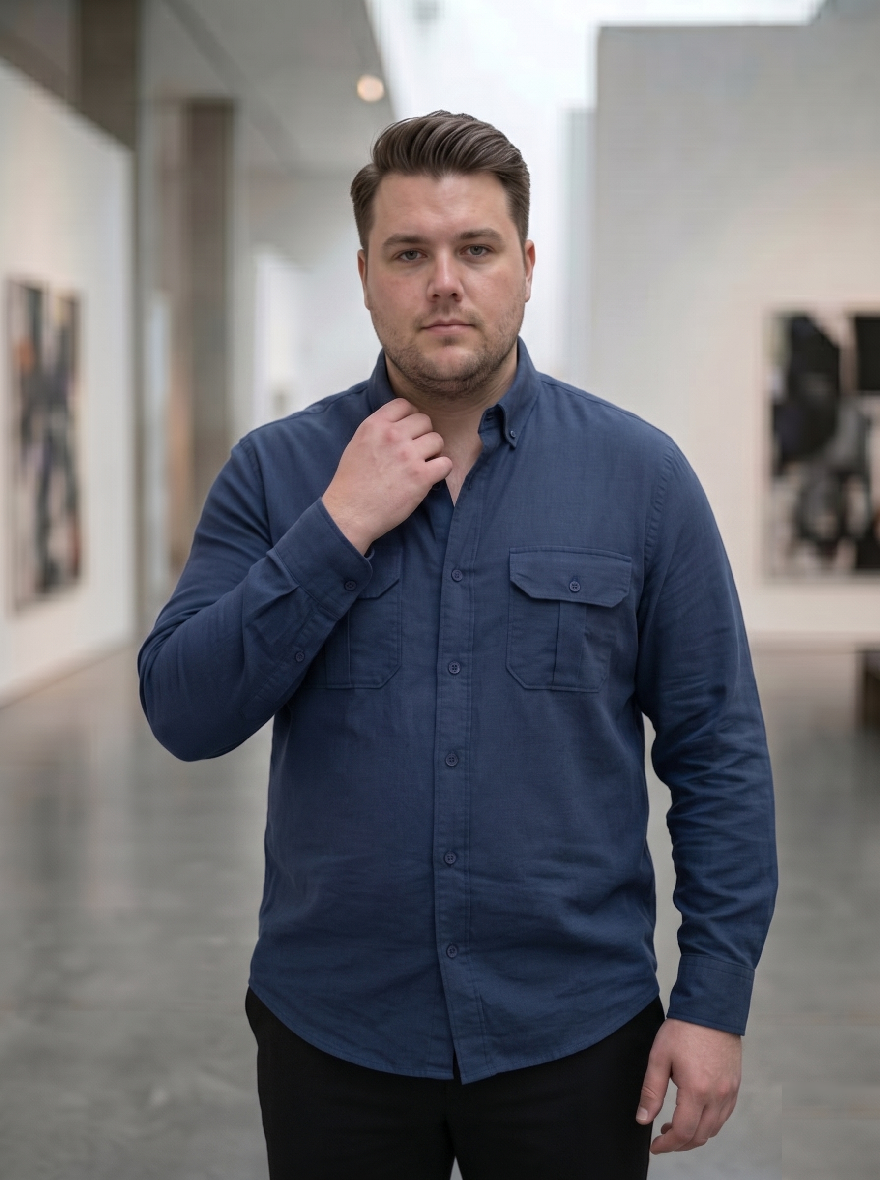 Double Fabric Shirts - Big Size
