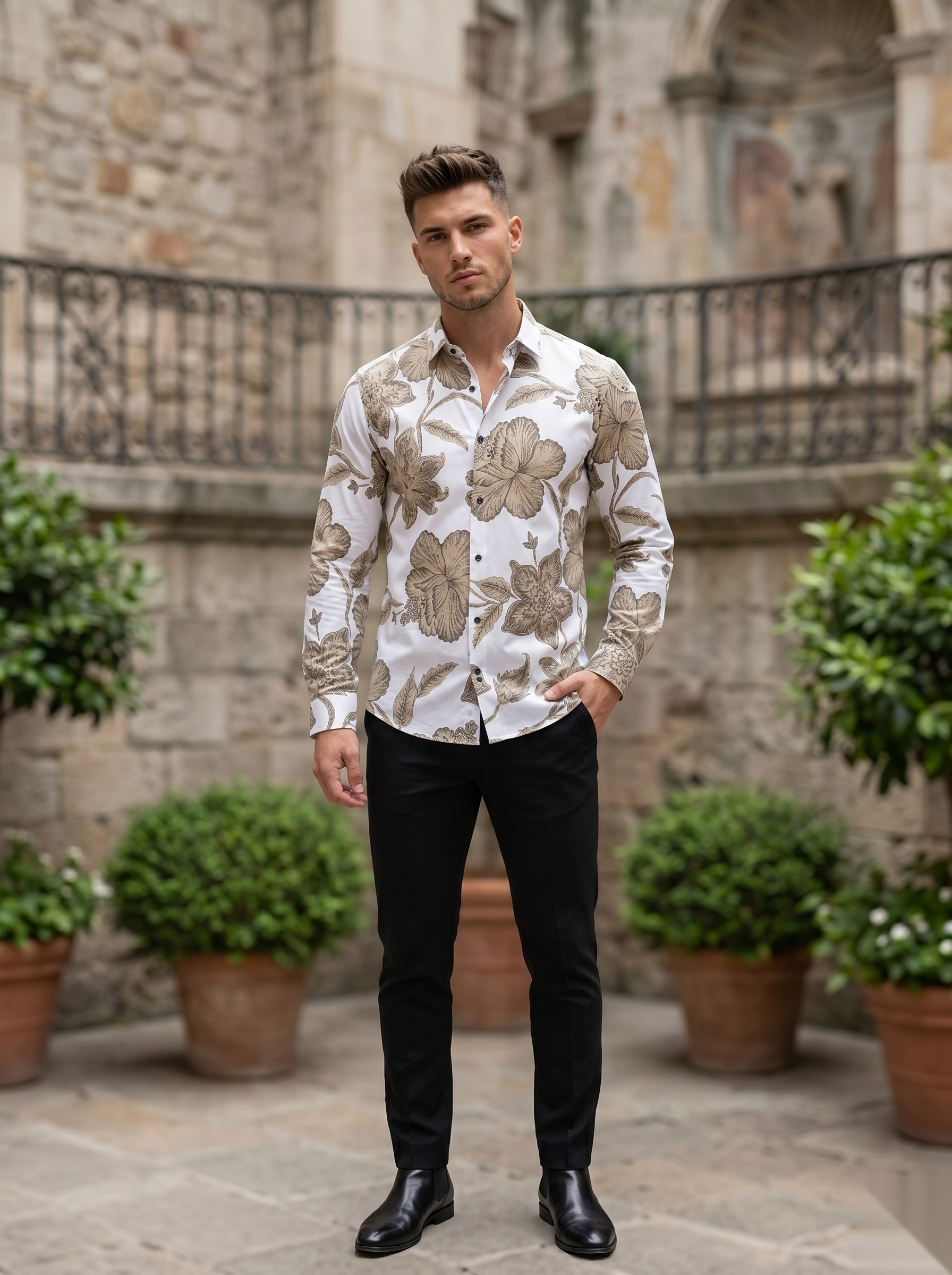 Viscose Printed Shirt - W&B