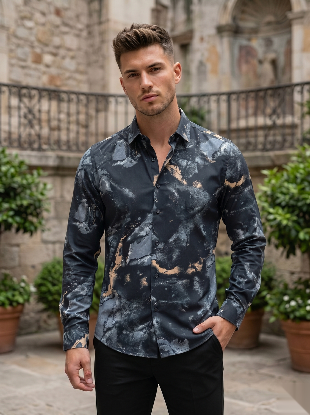 Viscose Printed Shirt - B&G