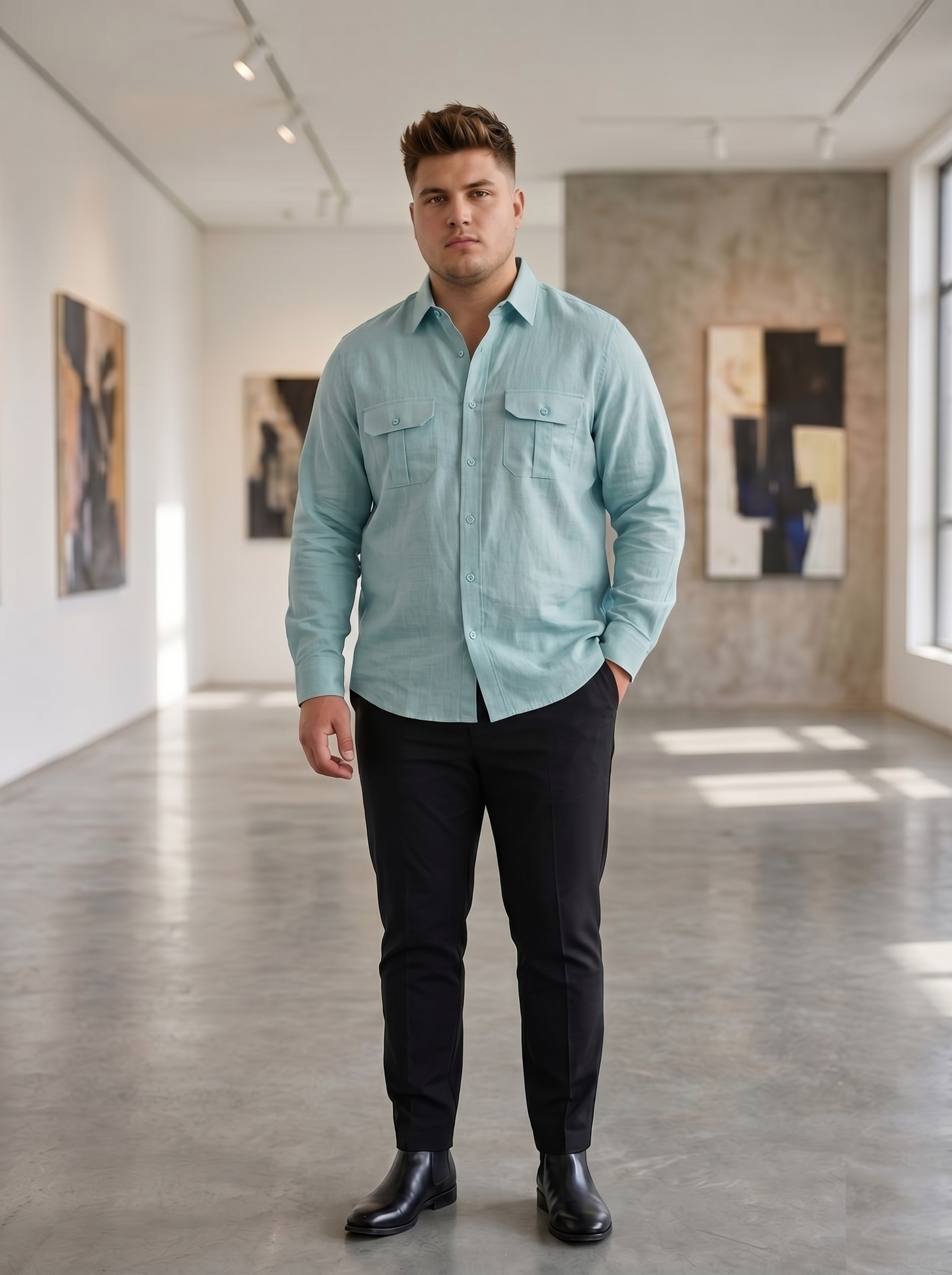 Double Fabric Shirts - Big Size
