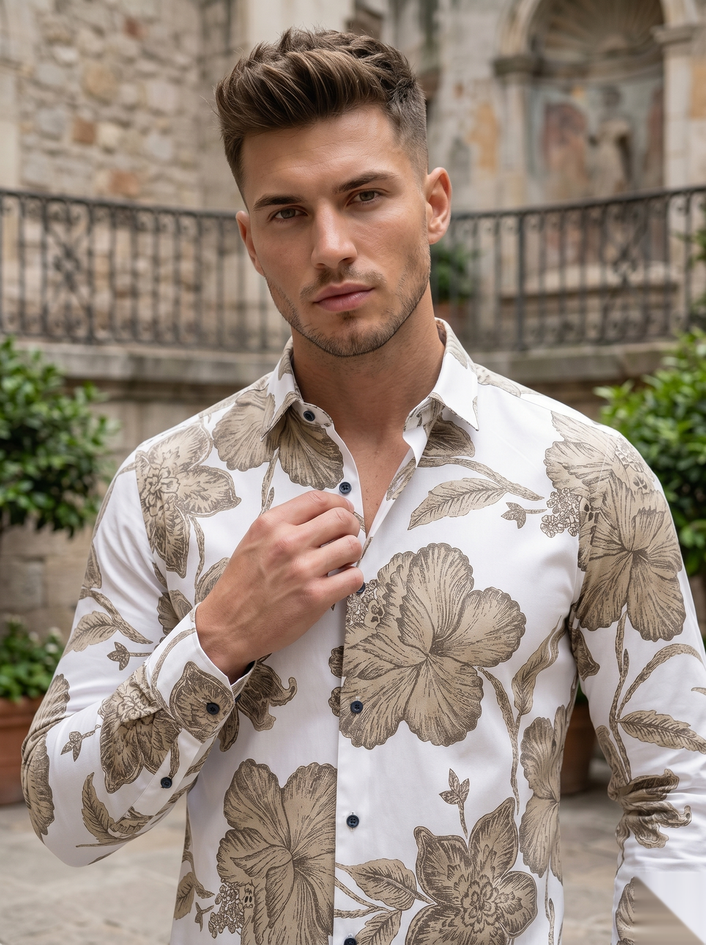 Viscose Printed Shirt - W&B